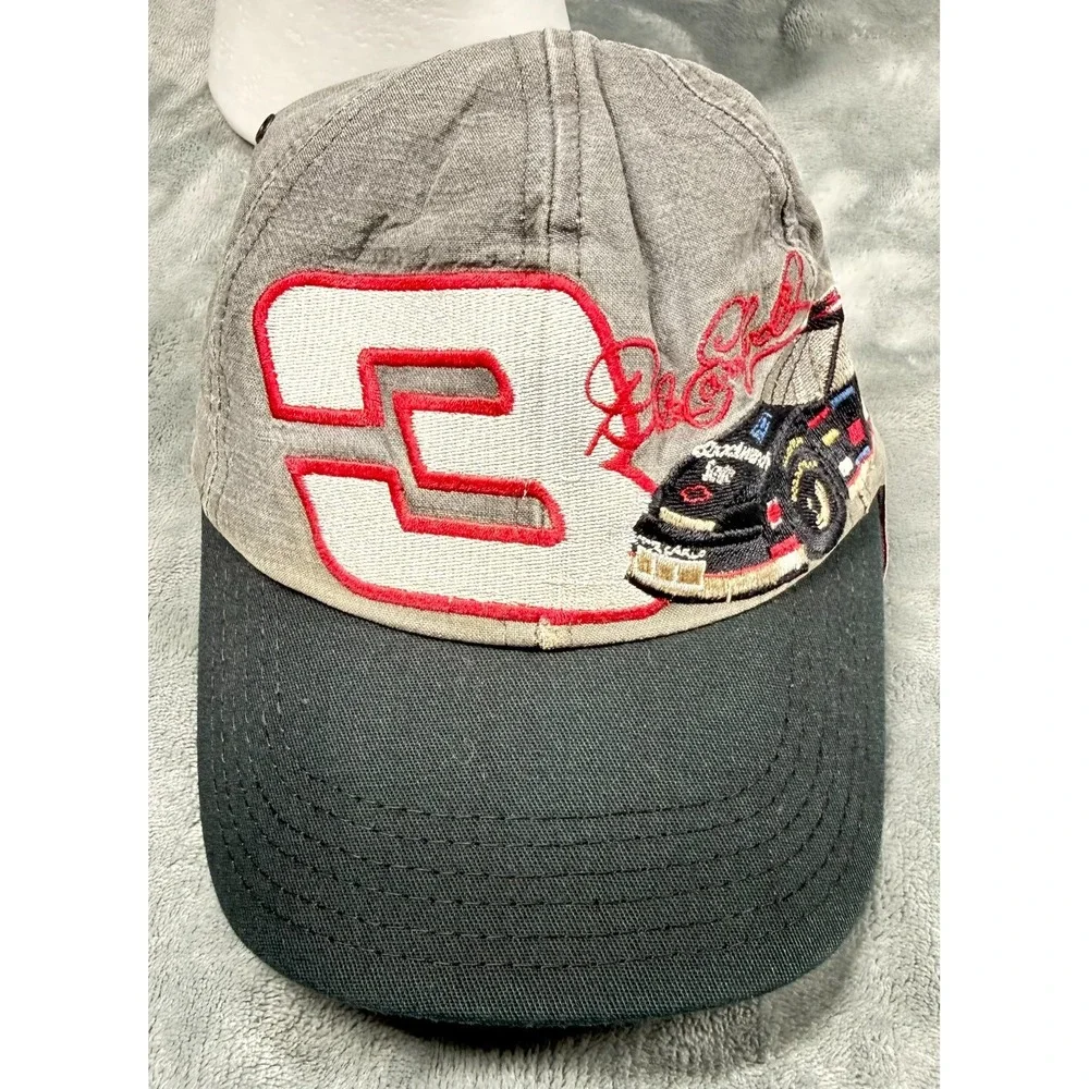 Vintage Dale Earnhardt 3 Snapback Hat Goodwrench NASCAR Racing Cap